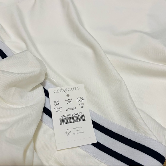 New with tags Crewcuts White Girls' pleated dress in performance jersey - Picture 5 of 6